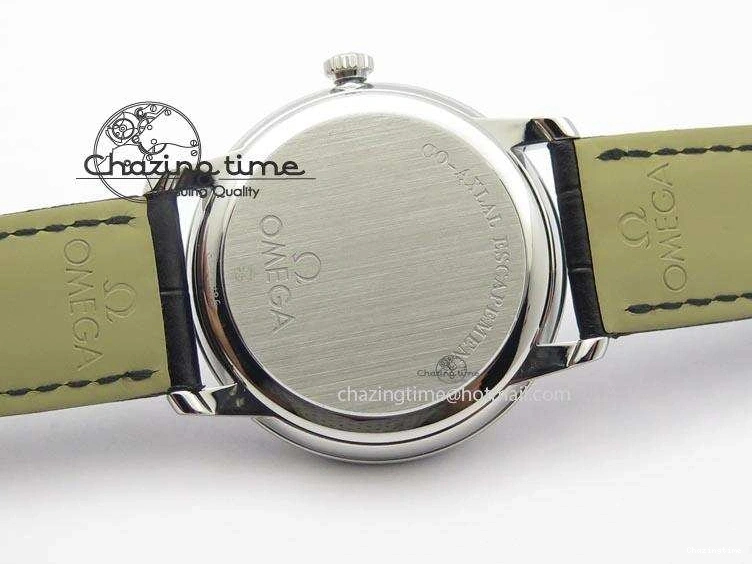 0311 De Ville MK 1:1 Best Edition SS Blue Dial On Black Leather Asian Seagull T1701 (Sec@6) Casual 8242